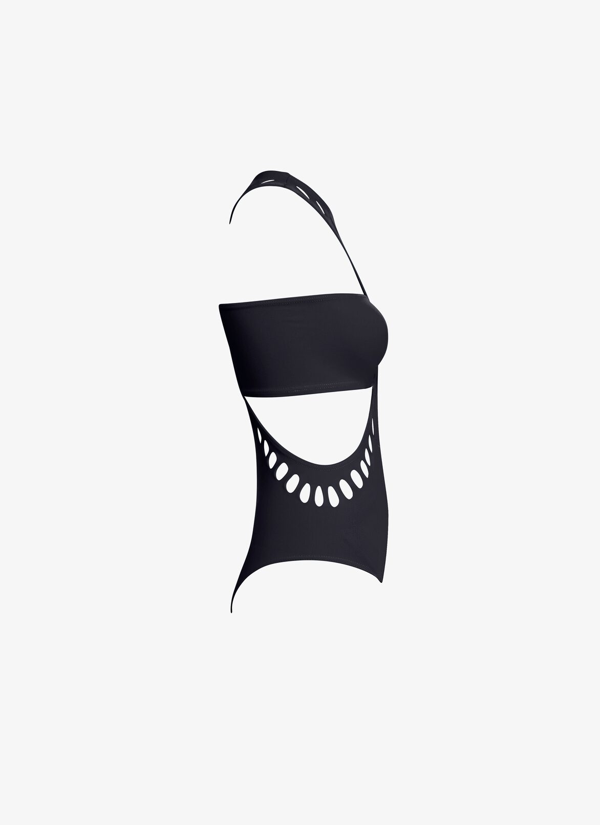Cut-out swimsuit ALAÏA BLUE CUT-OUT SWIMSUIT